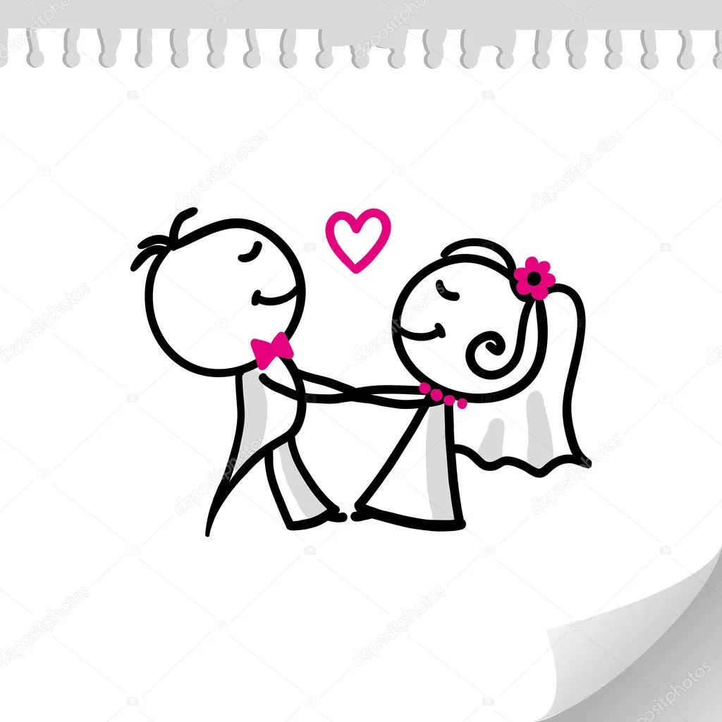 dibujos animados de novios — Vector stock © redcollegiya #