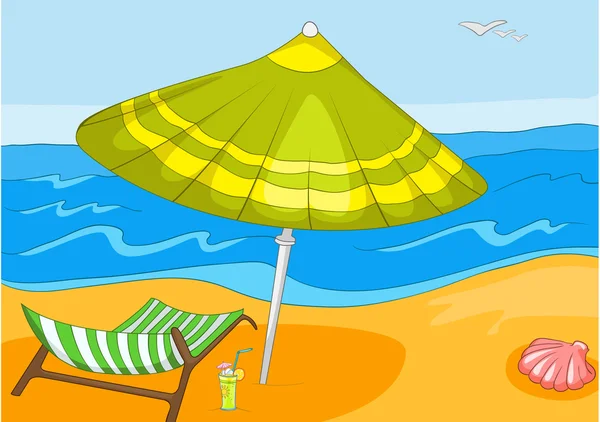 dibujos animados de playa — Vector stock © rastudio #14932353