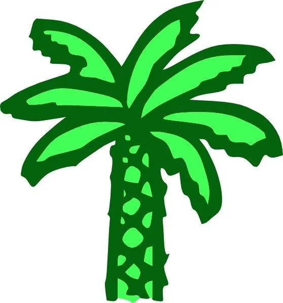 Dibujos animados verde palmera clipart Vector de imágenes ...