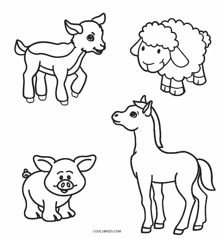 Dibujos de Animales de Granja para colorear - Páginas para imprimir gratis