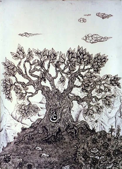 Dibujos arbol de cerezo tinta china - Imagui