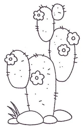 DIBUJOS DE CACTUS PARA COLOREAR