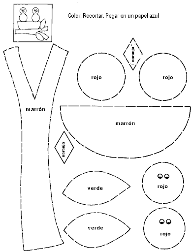 Dibujos articulados para recortar, pegar y colorear | Colorear