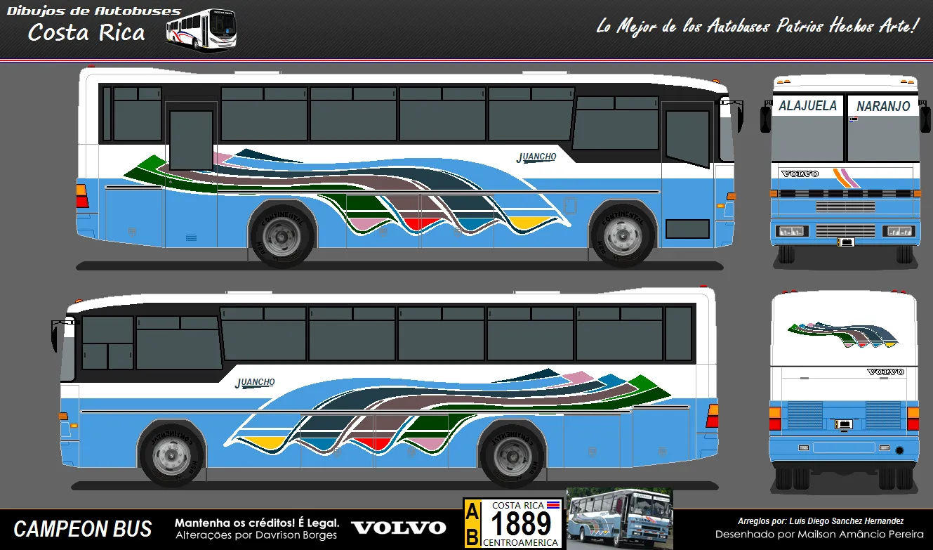 Dibujos de Autobuses De Costa Rica: Dibujos Buses CR 02-2013 ...