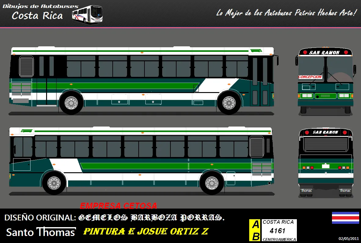 Dibujos de Autobuses De Costa Rica: Dibujos Buses CR 01-2014 ...