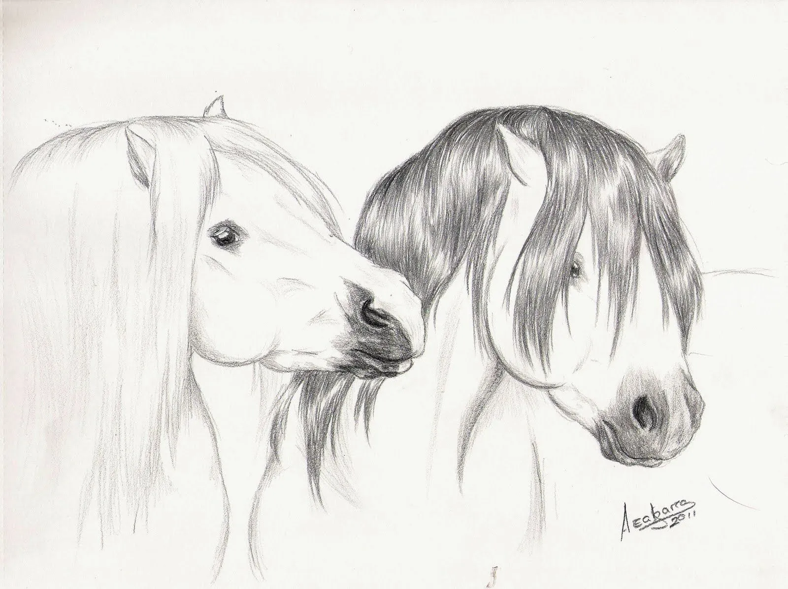 Dibujos Azahara Pérez: Caballos 2011