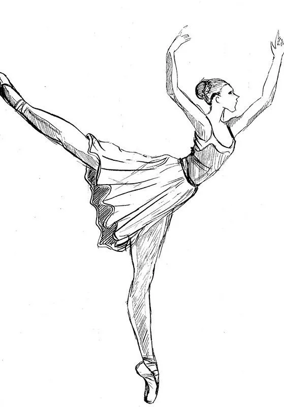 Dibujo para colorear de bailarina - Imagui