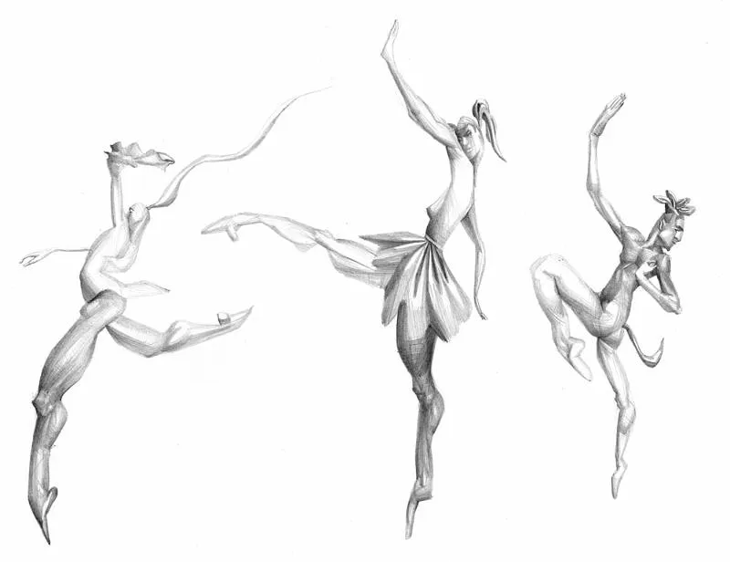 Dibujos de bailarines