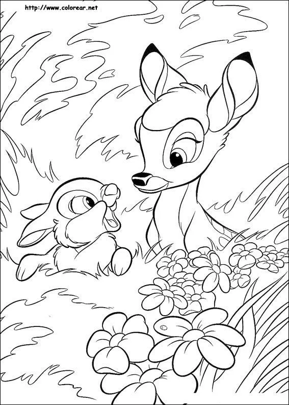 Dibujos de Bambi para colorear en Colorear.