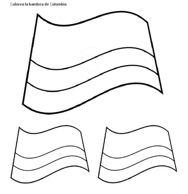 Dibujos de la bandera de Colombia para colorear, descargar e imprimir | Colorear imágenes