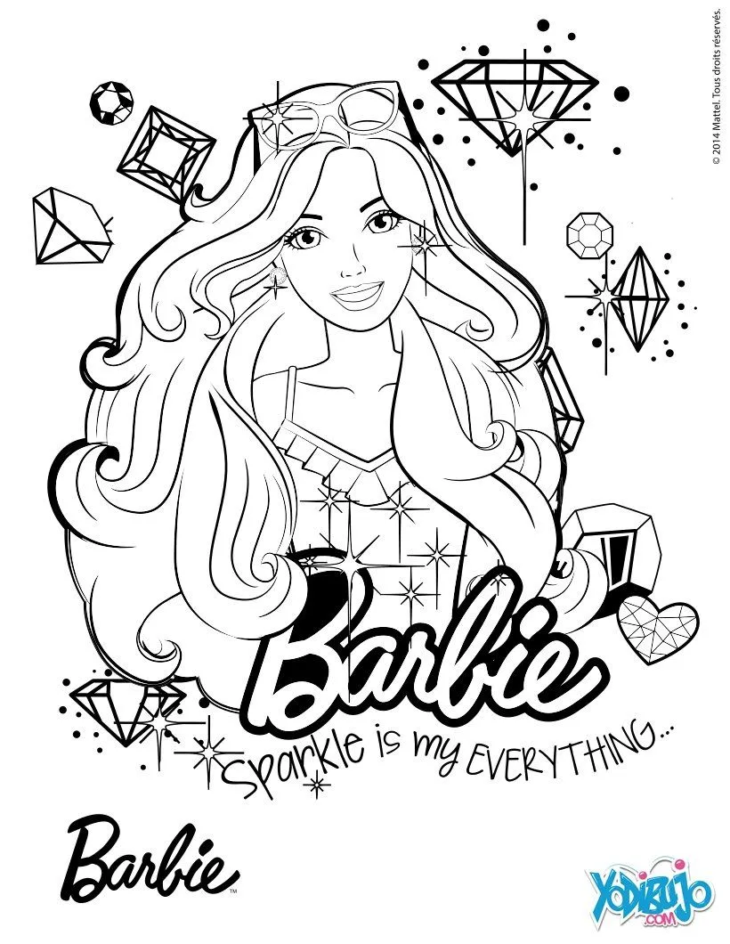 Dibujos Barbie 2014 para colorear, Barbie modelo para imprimir