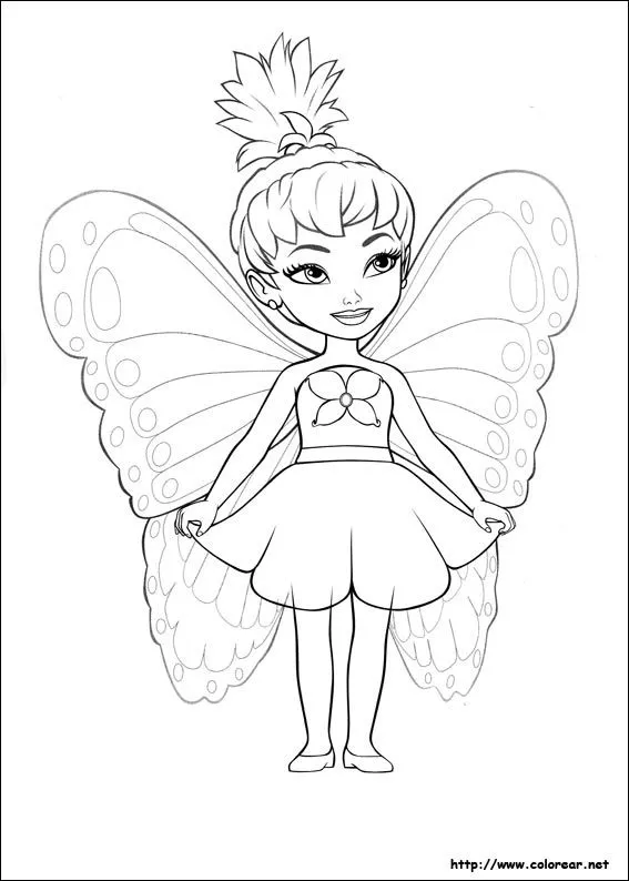 Dibujos de Barbie Mariposa para colorear en Colorear.net