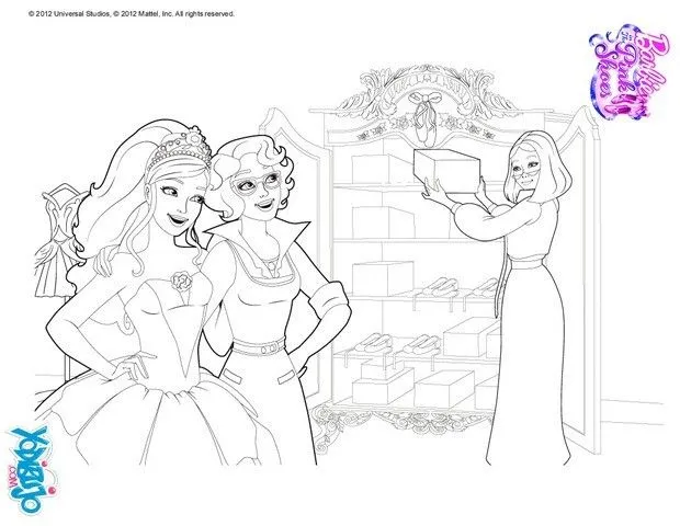 Dibujos de Barbie y las Zapatillas mágicas para colorear ...
