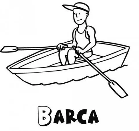 Dibujos de Barca de remos para colorear