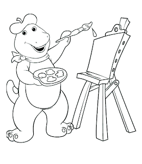 Dibujos de Barney para pintar y colorear: Dibujo para pintar y ...