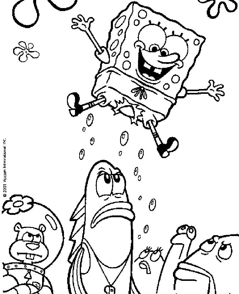 Dibujos de Bob Esponja para colorear