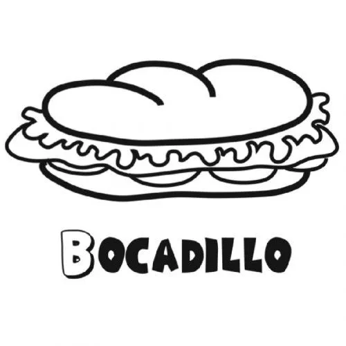 Dibujos de bocadillos para colorear