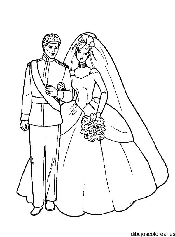 Dibujo de una boda | Dibujos para Colorear