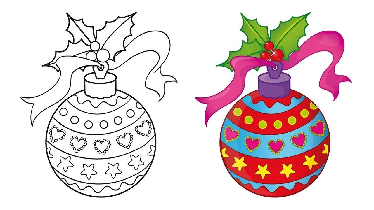 Dibujos de bolas de Navidad para imprimir y colorear, ¡para niños y adultos!