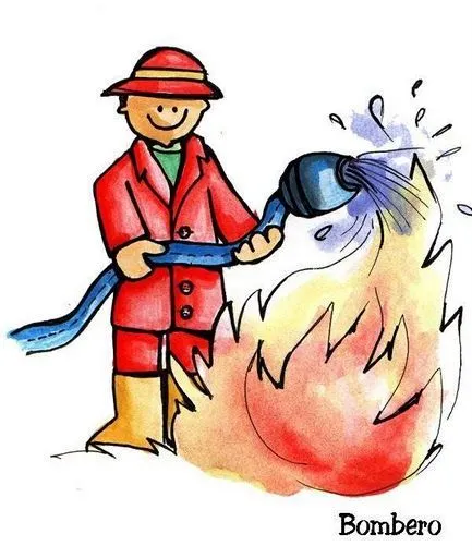 Dibujos de bomberos a color - Imagui