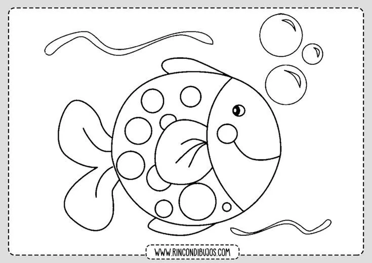 Dibujos Bonitos y Faciles para Colorear - Rincon Dibujos | Dibujos para  colorear faciles, Pez para colorear, Dibujos para colorear