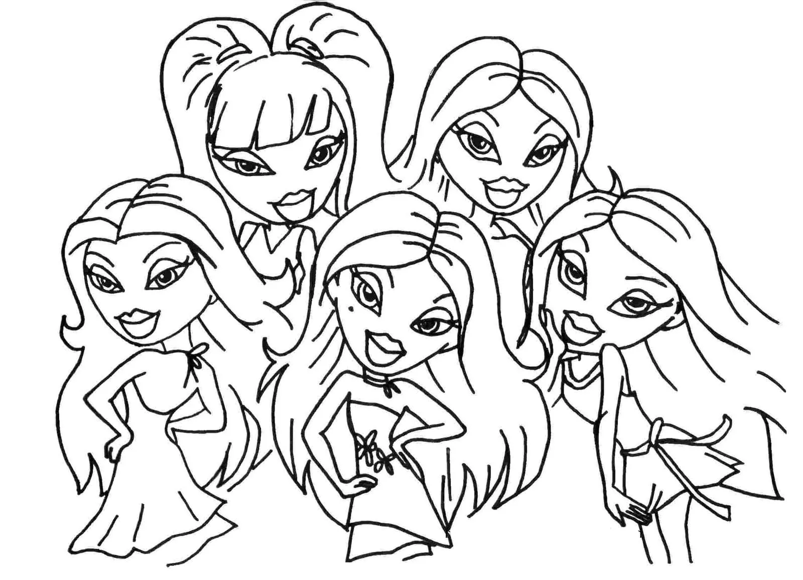 Dibujos de Bratz para colorear - 100 imágenes para imprimir gratis