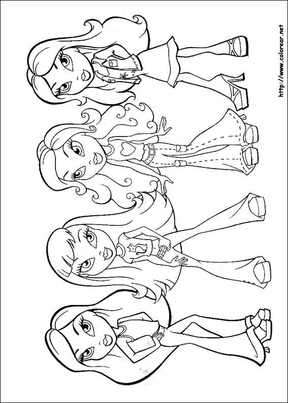 Dibujos de Bratz para colorear en Colorear.