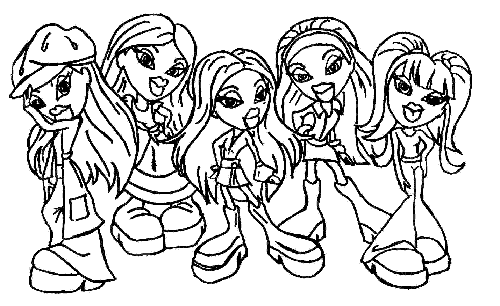 Dibujos para colorear de las bratz para imprimir - Imagui