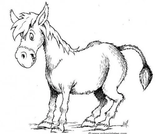 DIBUJOS DE CABALLOS PARA COLOREAR (SERIE DIBUJOS INFANTILES: CABALLOS)