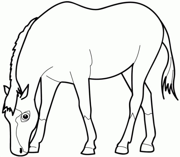 Dibujos de caballos fáciles para colorear | Colorear imágenes