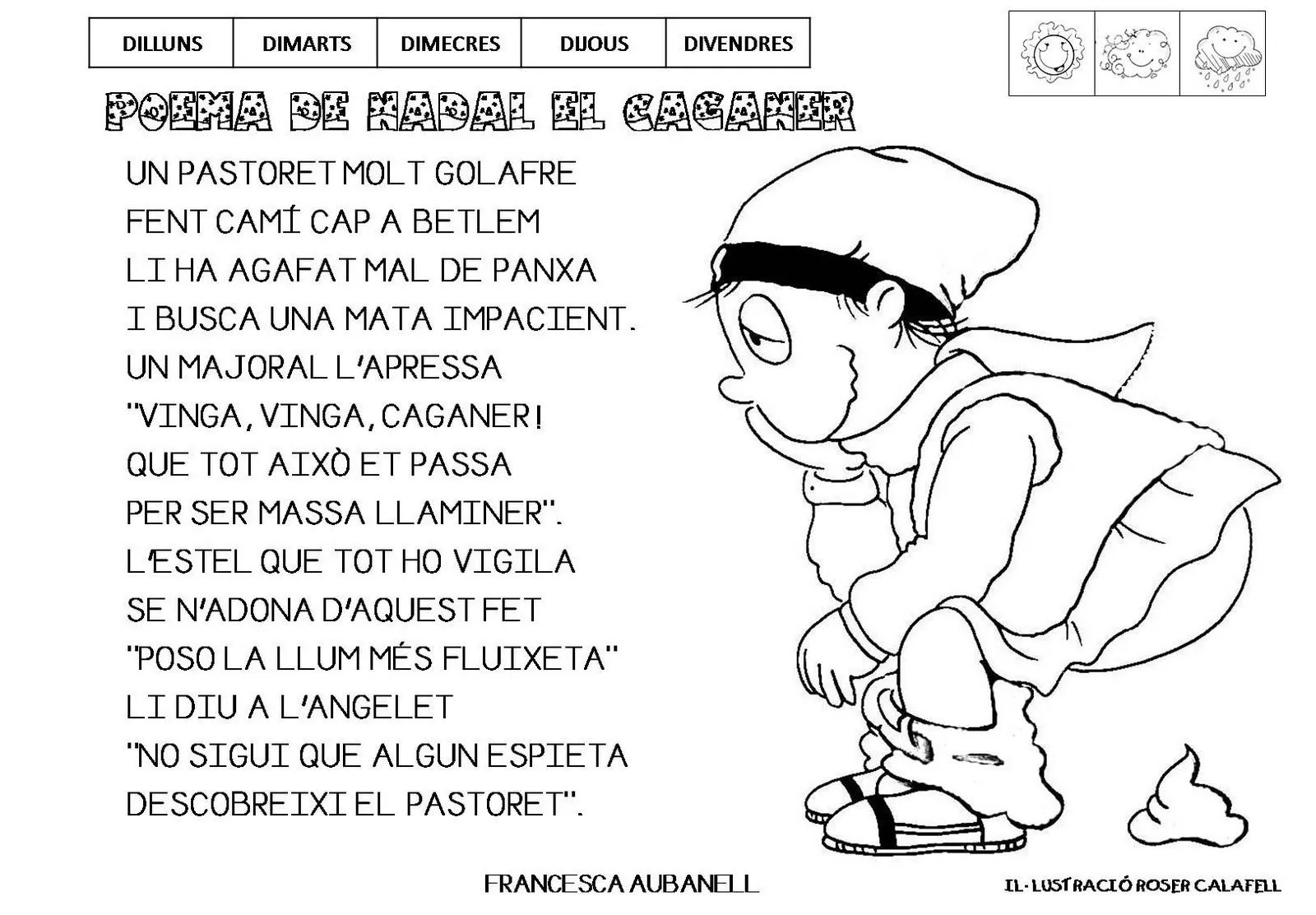 Dibujos del caganer para pintar | Manualidades Infantiles