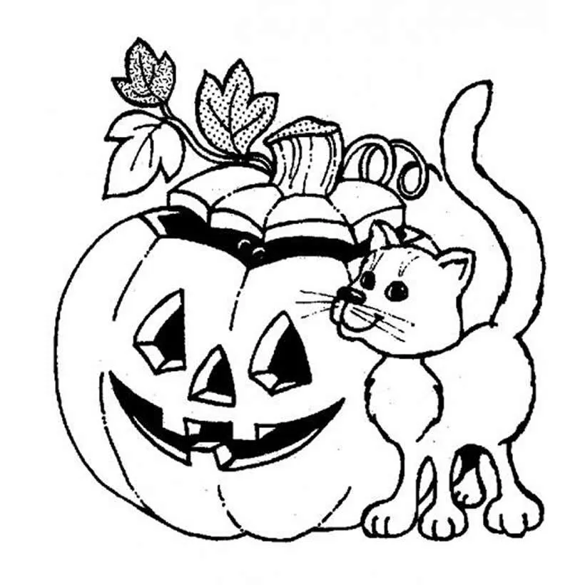 Dibujos de Calabaza para colorear, una calabaza para imprimir