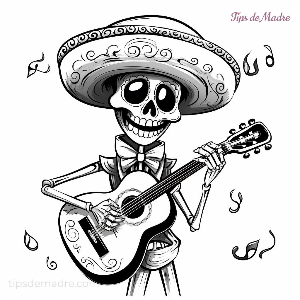 Dibujos de calavera para colorear e imprimir - Tips de Madre