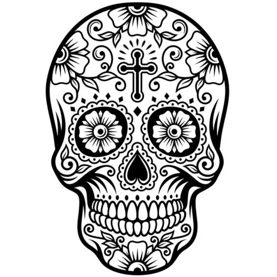 Dibujos de calaveras bonitas para colorear e imprimir | Colorear imágenes