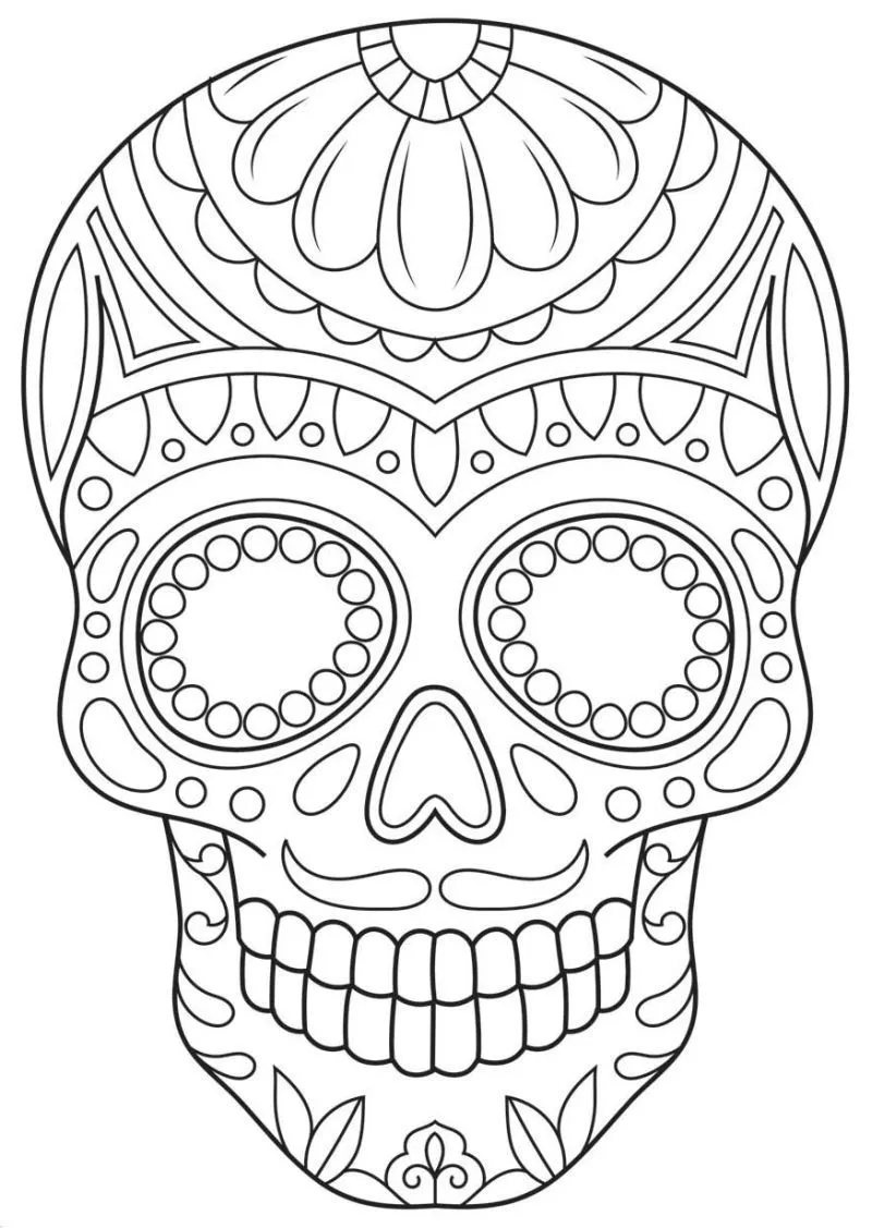 ▷ Dibujos de Calaveras para colorear - Colorear24.com