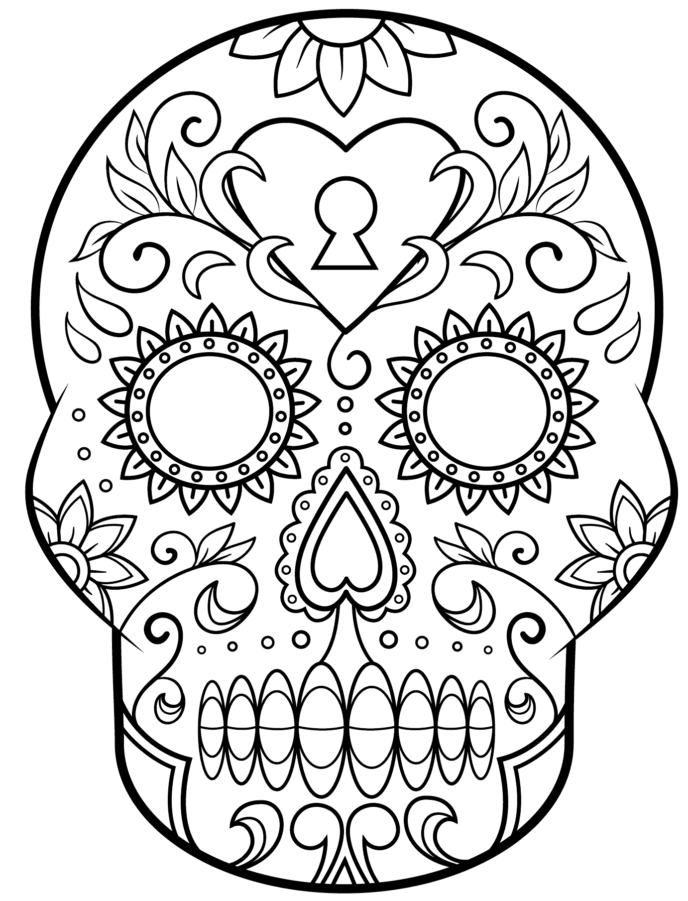 Dibujos de Calaveras para Colorear | DECALAVERAS.COM