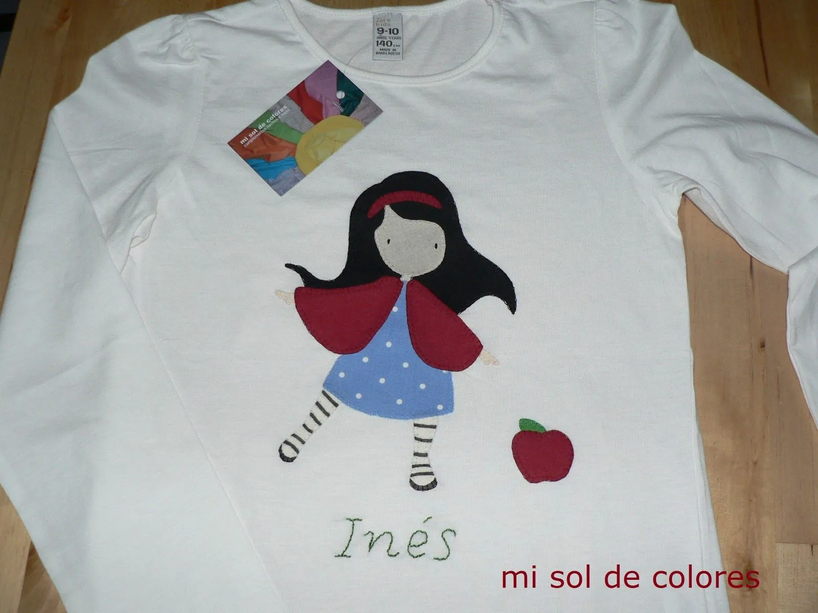 mi sol de colores: nueva camiseta para Inés