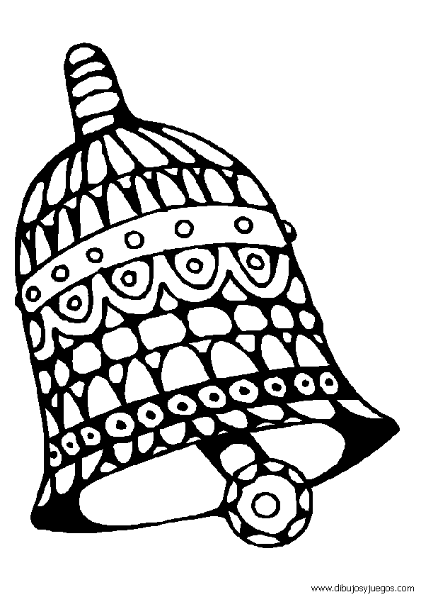 dibujos-campanas-navidad-009 | Dibujos y juegos, para pintar y ...