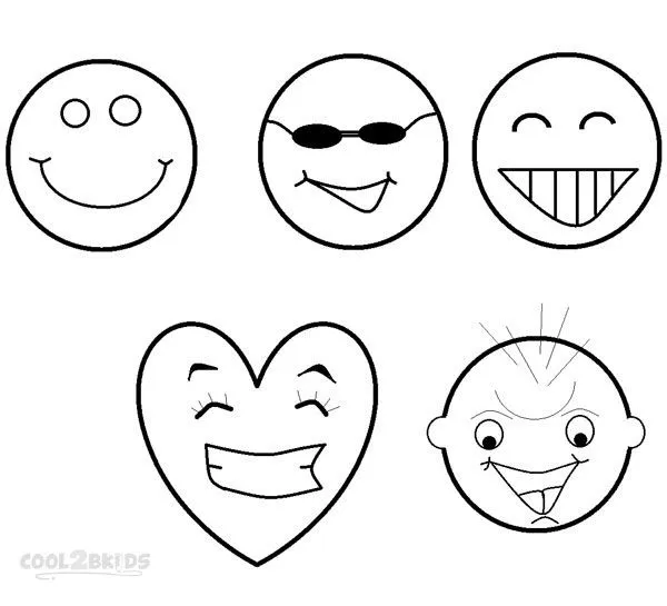 Dibujos de Cara Sonriente para colorear - Páginas para imprimir gratis