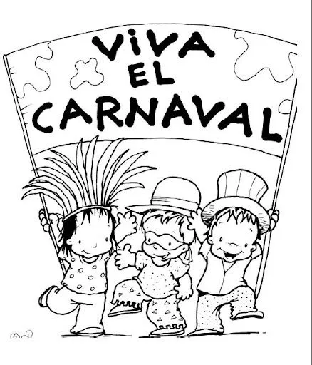 DIBUJOS DEL CARNAVAL PARA COLOREAR