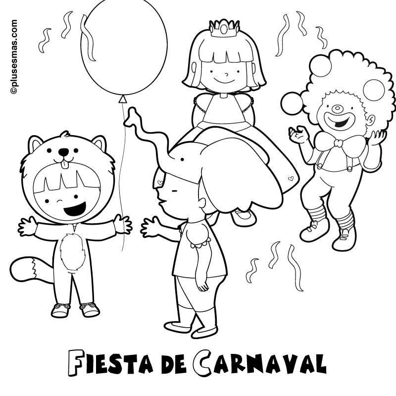 Dibujos de carnavales. Abuelos Nietos, Colorear con niños ...