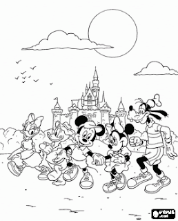 Imágenes de la casa de Mickey Mouse para pintar - Imagui