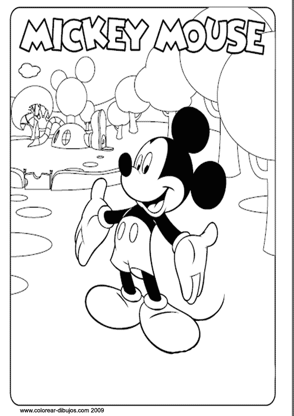 dibujos de la casa de mickey mouse para colorear minnie mouse y pluto