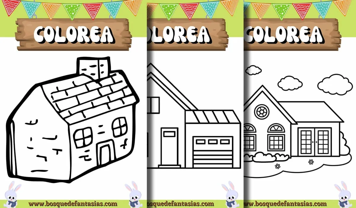 Dibujos de casas para niños | Para colorear e imprimir