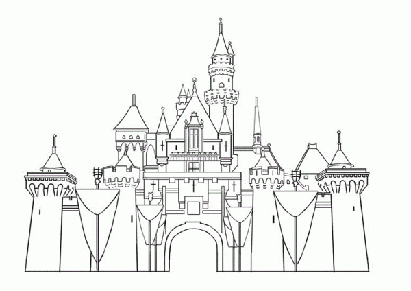 Dibujos de castillos de Disney para colorear | Colorear imágenes