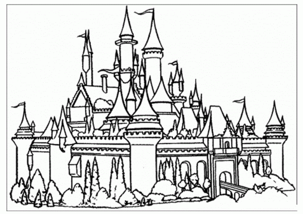 Dibujos de castillos de Disney para colorear | Colorear imágenes