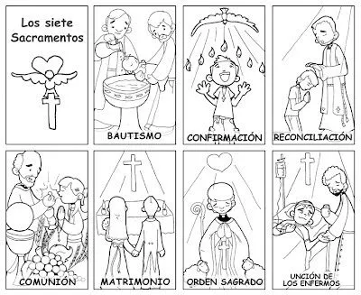 Dibujos para catequesis: LOS SACRAMENTOS