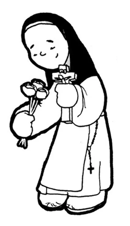 Dibujos para catequesis: SANTA TERESITA DEL NIÑO JESÚS