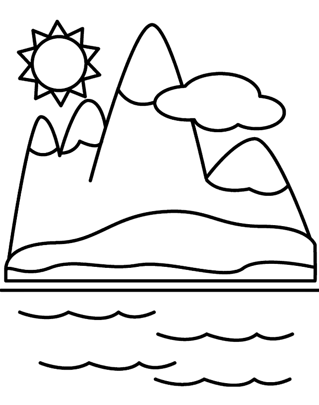 Dibujos de cerros para colorear - Imagui