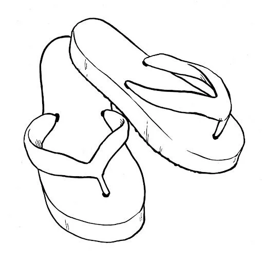 Dibujos de chanclas para colorear - Imagui